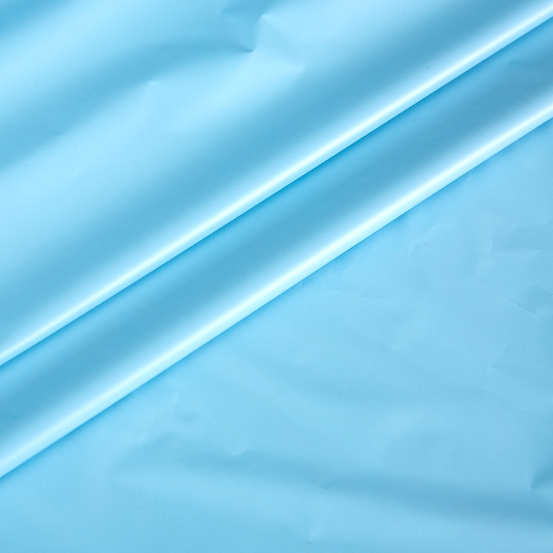 Lavt åndbart 2 lag 100% blackout TPU -film til gardinblå + sort blackout -film