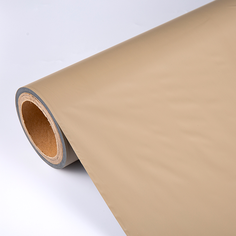 Lavt åndbar 2 lag 100% blackout TPU -film til gardinbrun + sort blackout -film